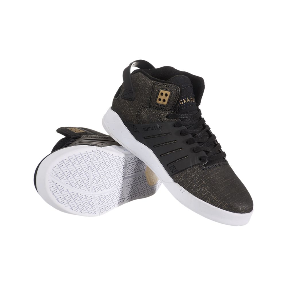 Chaussures de Skate Supra SkyTop III Noir Black/Gold Gunny Homme | JBA-70840233